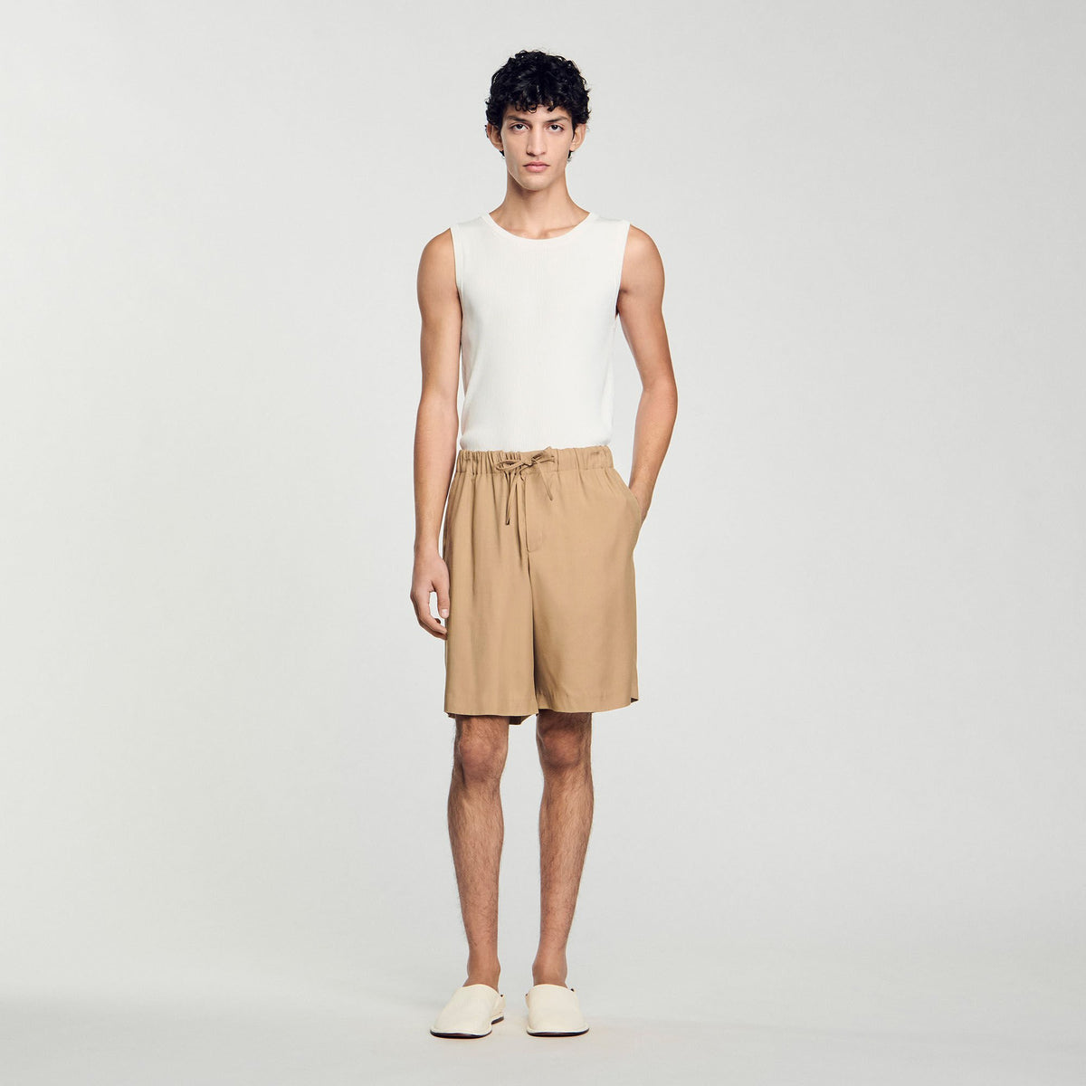 Flowy Bermuda shorts Nut Sandro Men