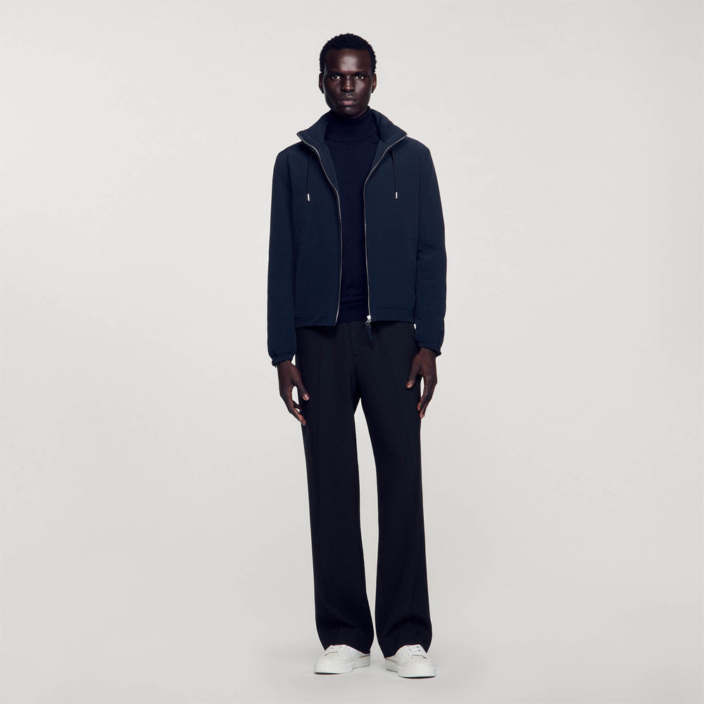 Technical fabric jacket Navy Blue Sandro Men