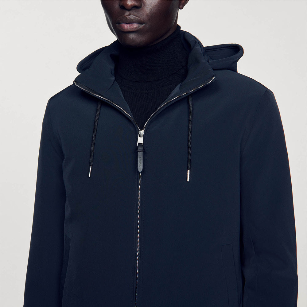 Technical fabric jacket Navy Blue Sandro Men