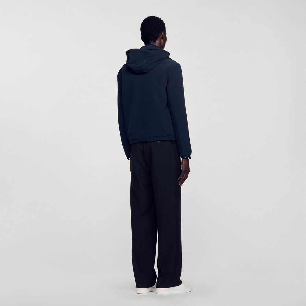 Technical fabric jacket Navy Blue Sandro Men