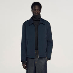 Quilted zip-up jacket Navy Blue Sandro Men