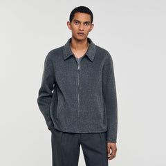 Double-faced wool jacket Dark Grey Sandro Men
