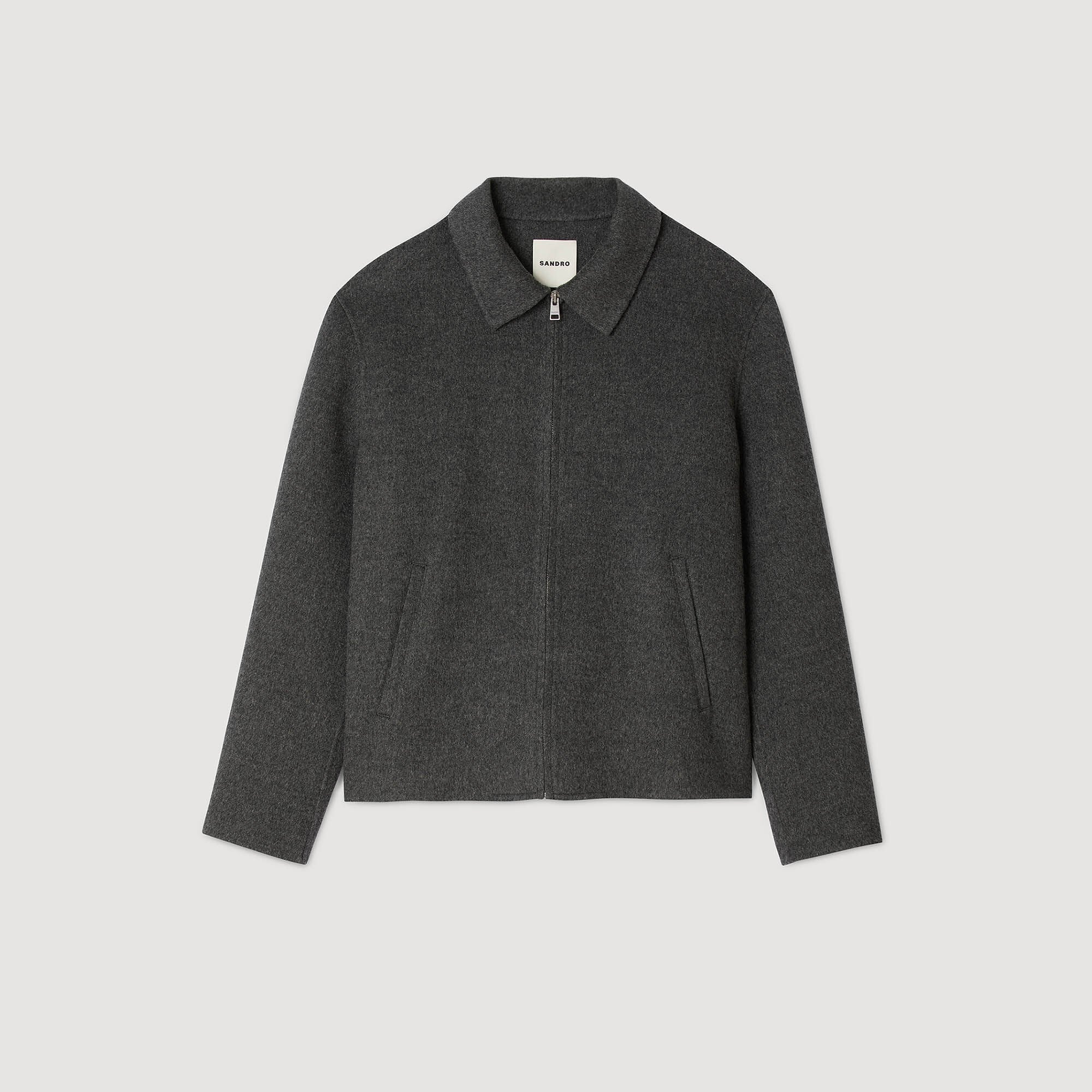 Double-faced wool jacket Dark Grey Sandro Men
