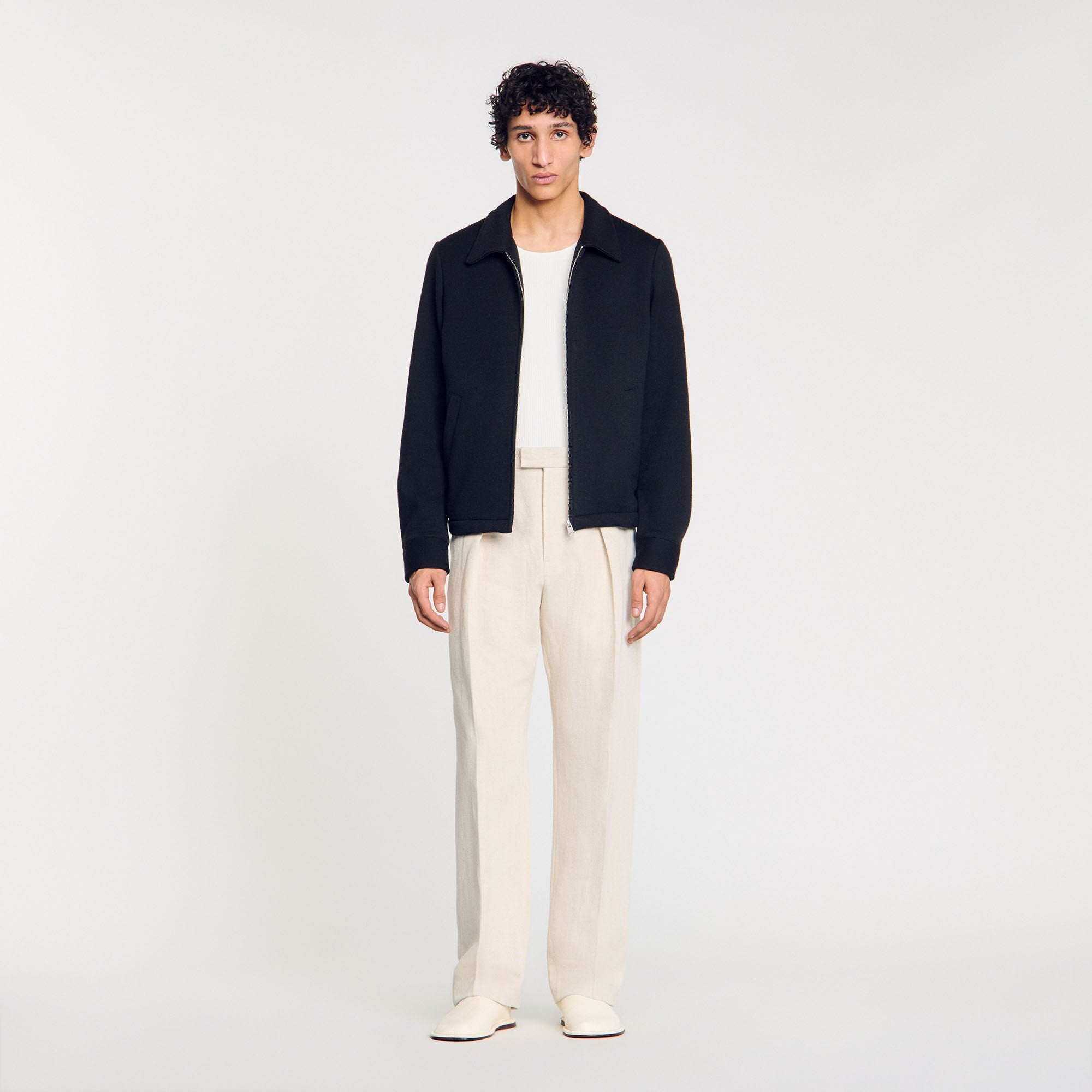 Knitted jacket Black Sandro Men