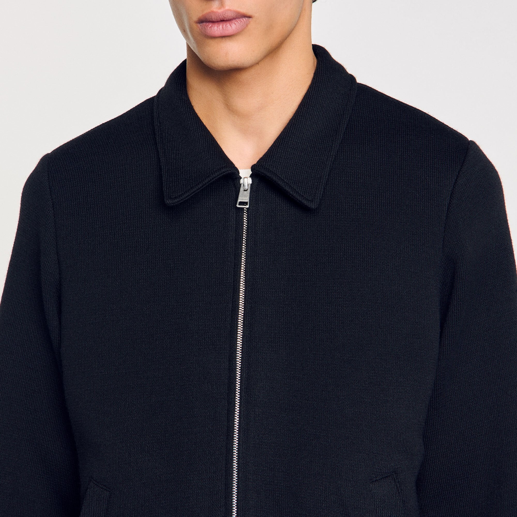 Knitted jacket Black Sandro Men
