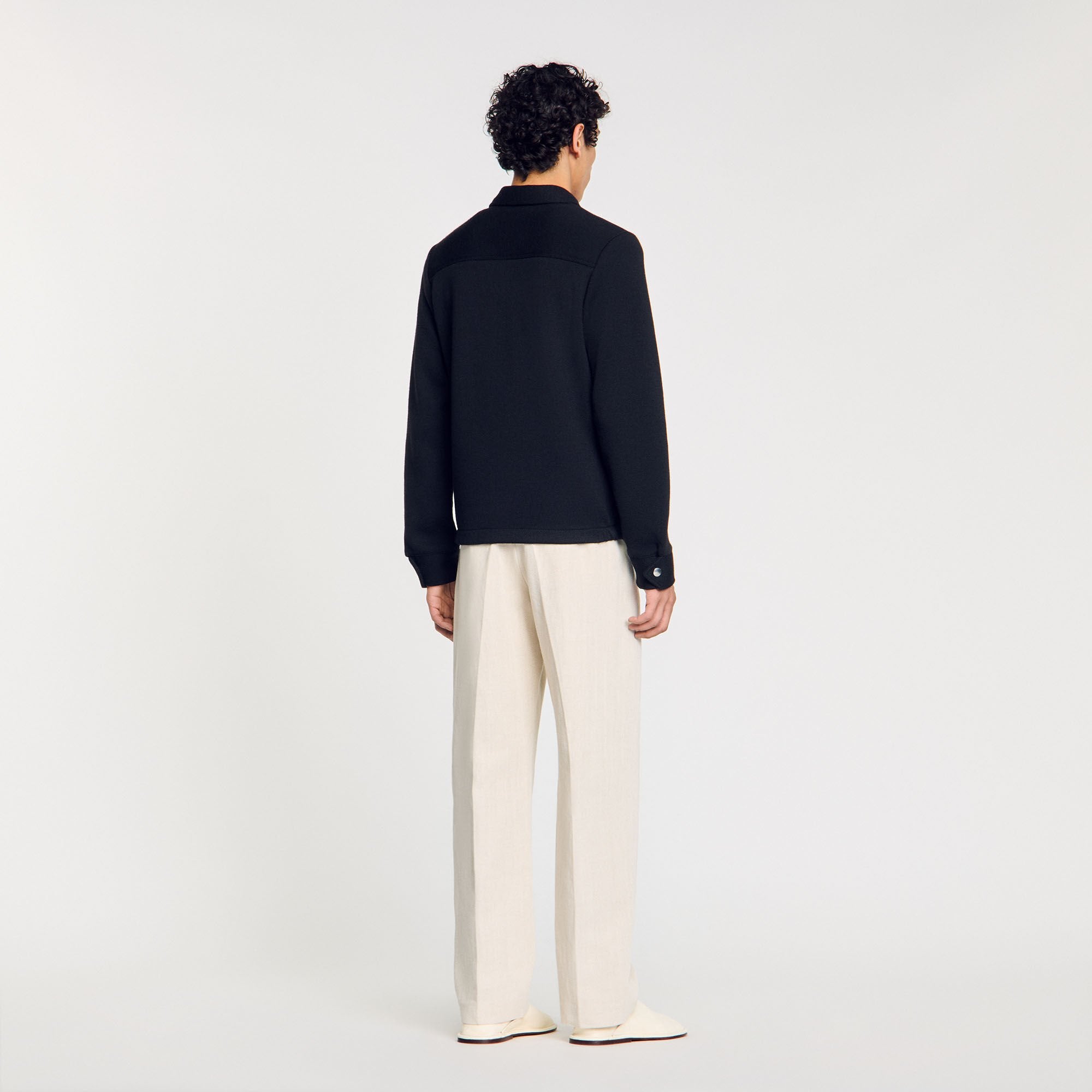 Knitted jacket Black Sandro Men