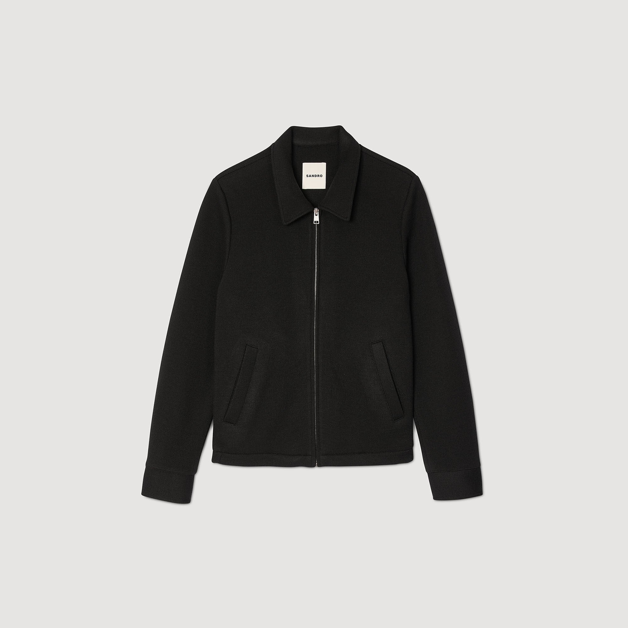 Knitted jacket Black Sandro Men