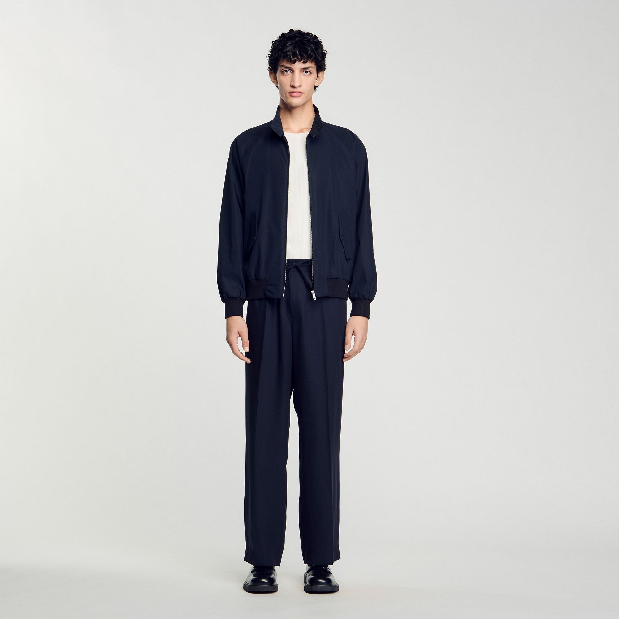 High-neck jacket Midnight Blue Sandro Men