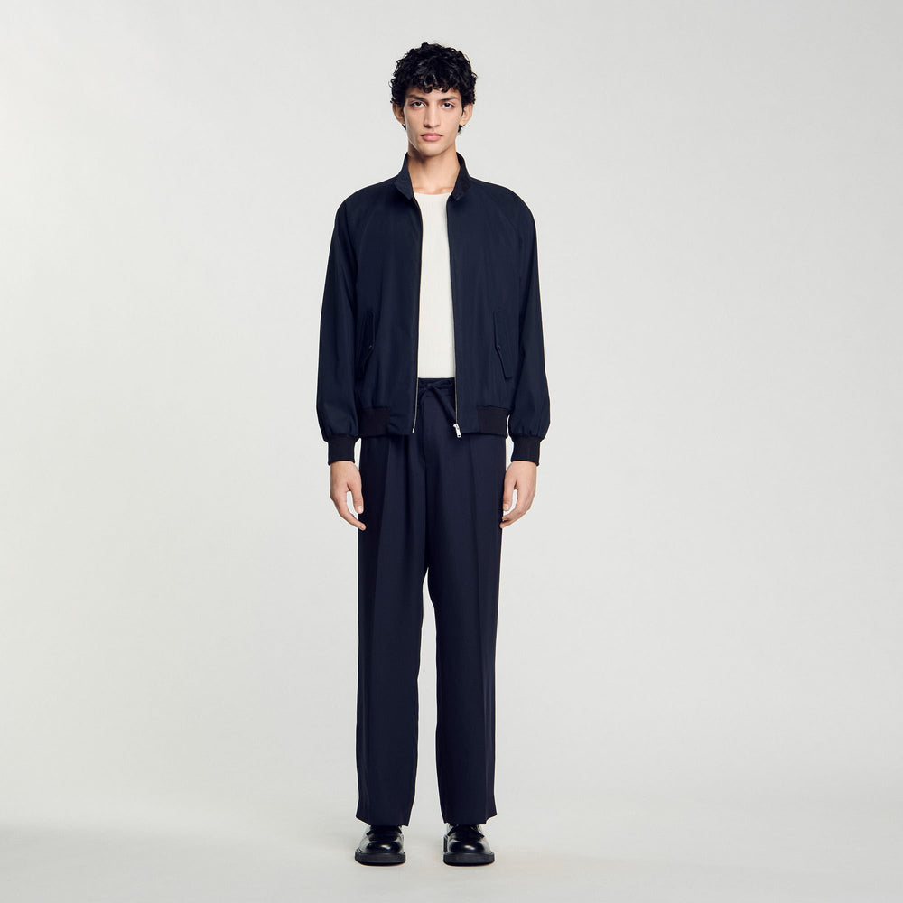 High-neck jacket Midnight Blue Sandro Men