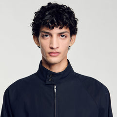 High-neck jacket Midnight Blue Sandro Men