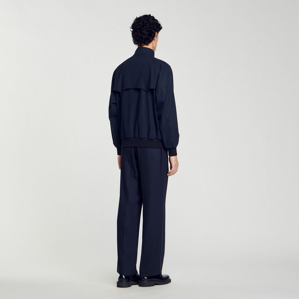 High-neck jacket Midnight Blue Sandro Men