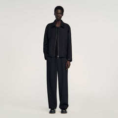 Zip-up jacket Black Sandro Men