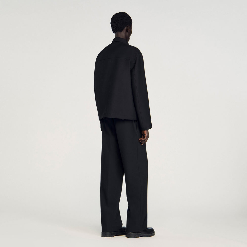 Zip-up jacket Black Sandro Men
