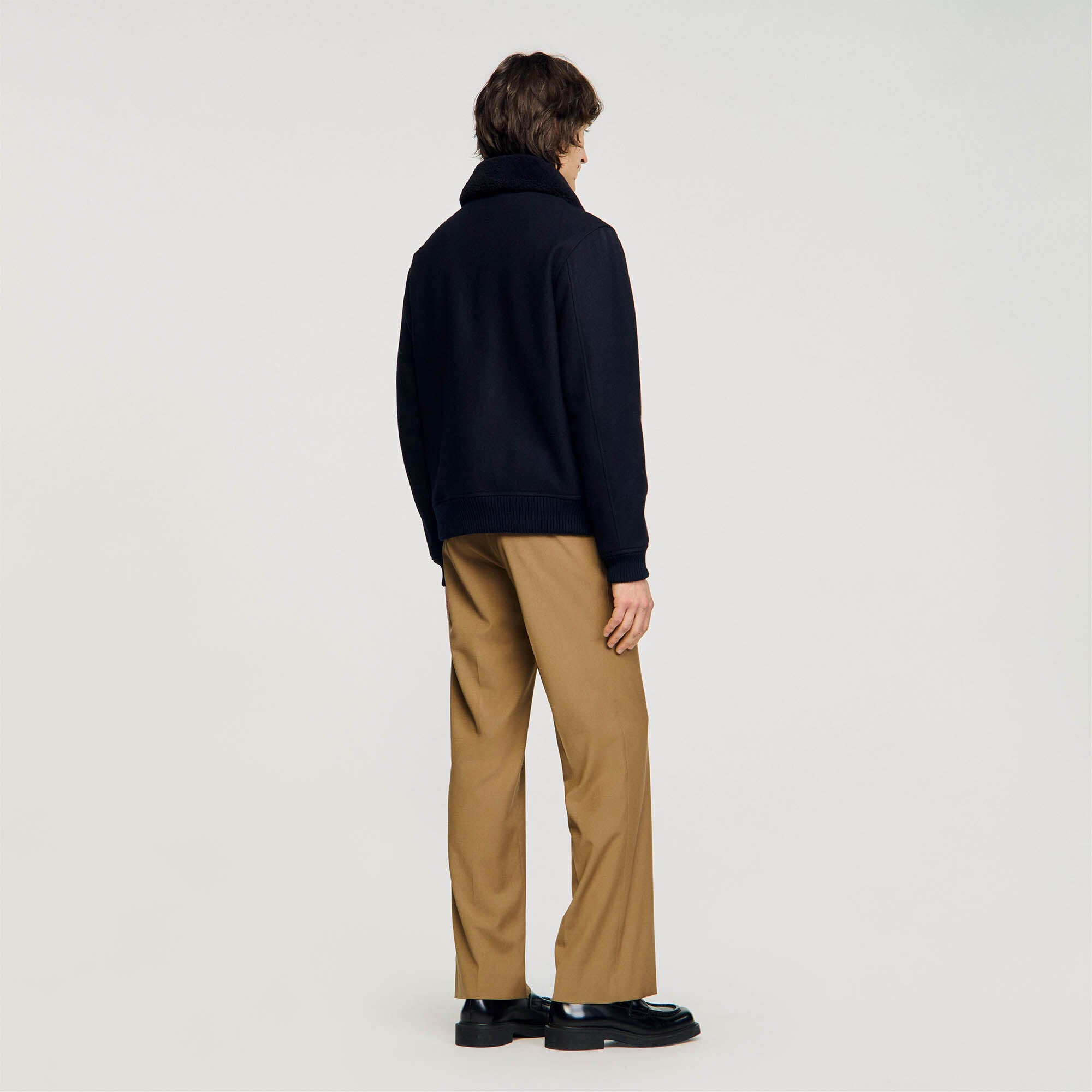 Zip-up jacket Navy Blue Sandro Men
