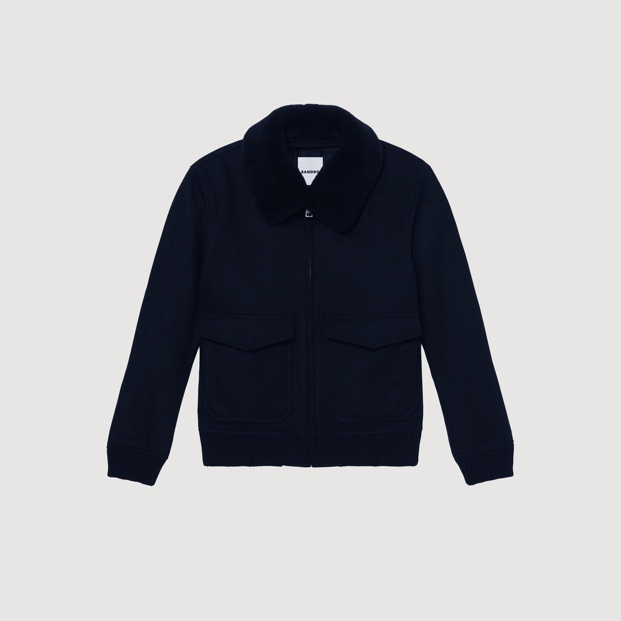 Zip-up jacket Navy Blue Sandro Men