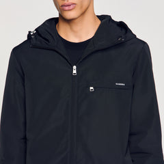 Nylon windbreaker Black Sandro Men