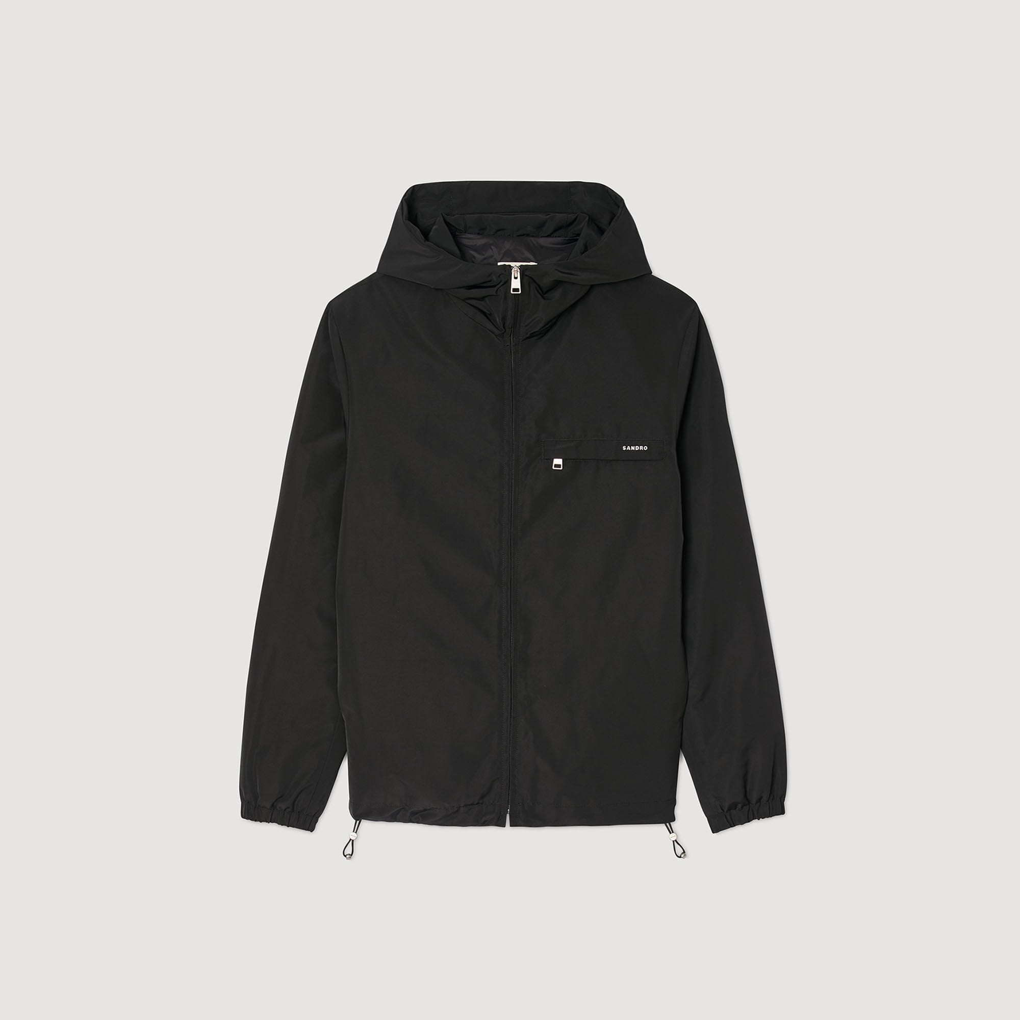 Nylon windbreaker Black Sandro Men