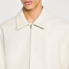 Leather jacket Aluminum Sandro Men