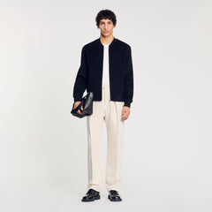 Double-faced wool jacket Black Sandro Men