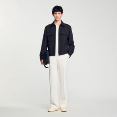 Zip-up jacket Black Sandro Men