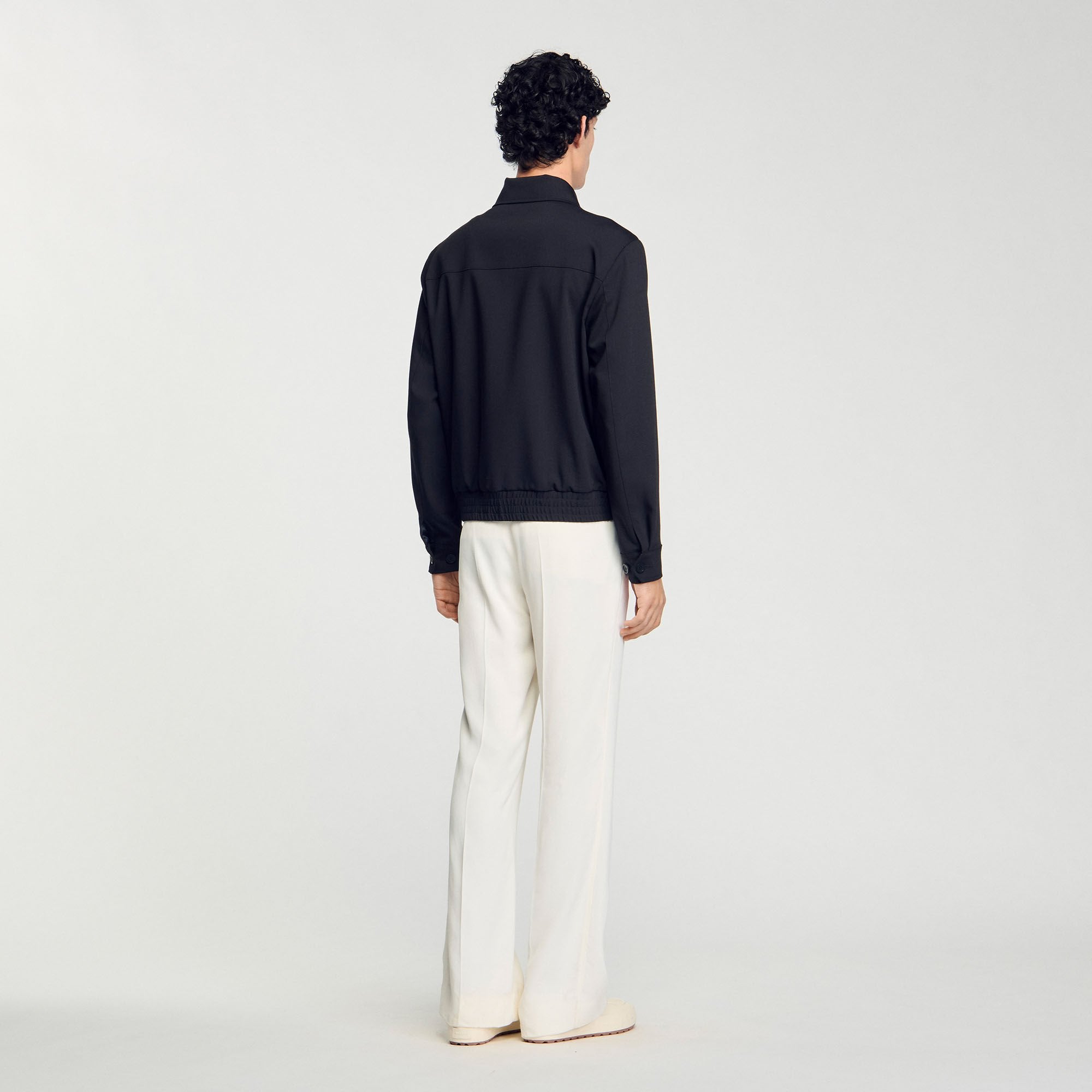 Zip-up jacket Black Sandro Men