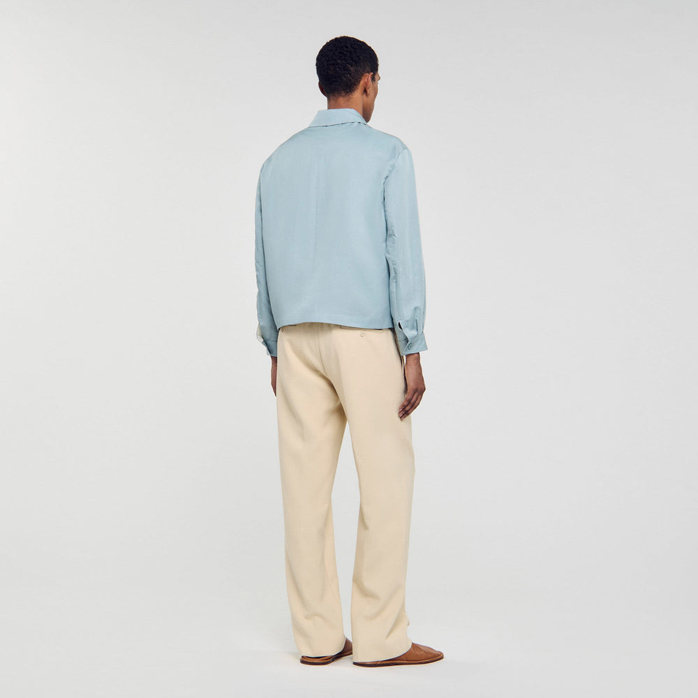 Zip-up jacket Chambray Sandro Men