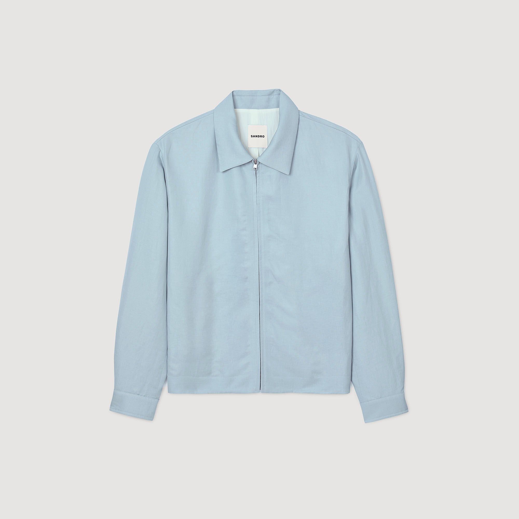 Zip-up jacket Chambray Sandro Men