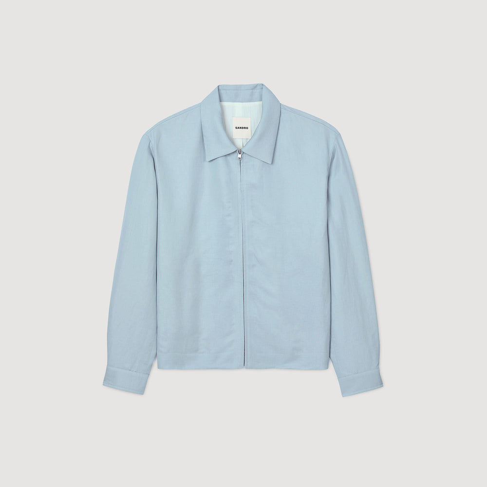 Zip-up jacket Chambray Sandro Men