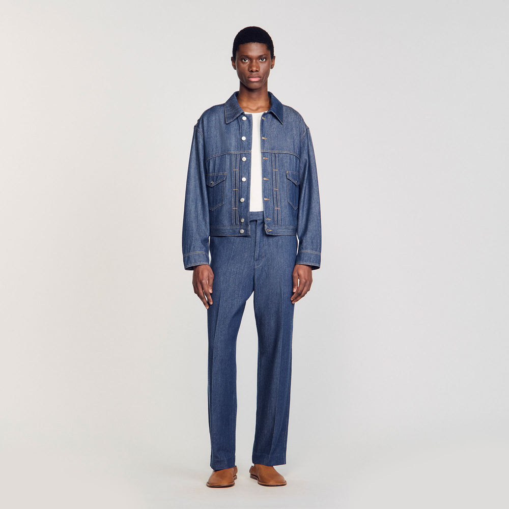 Chambray jacket Raw-Denim Sandro Men