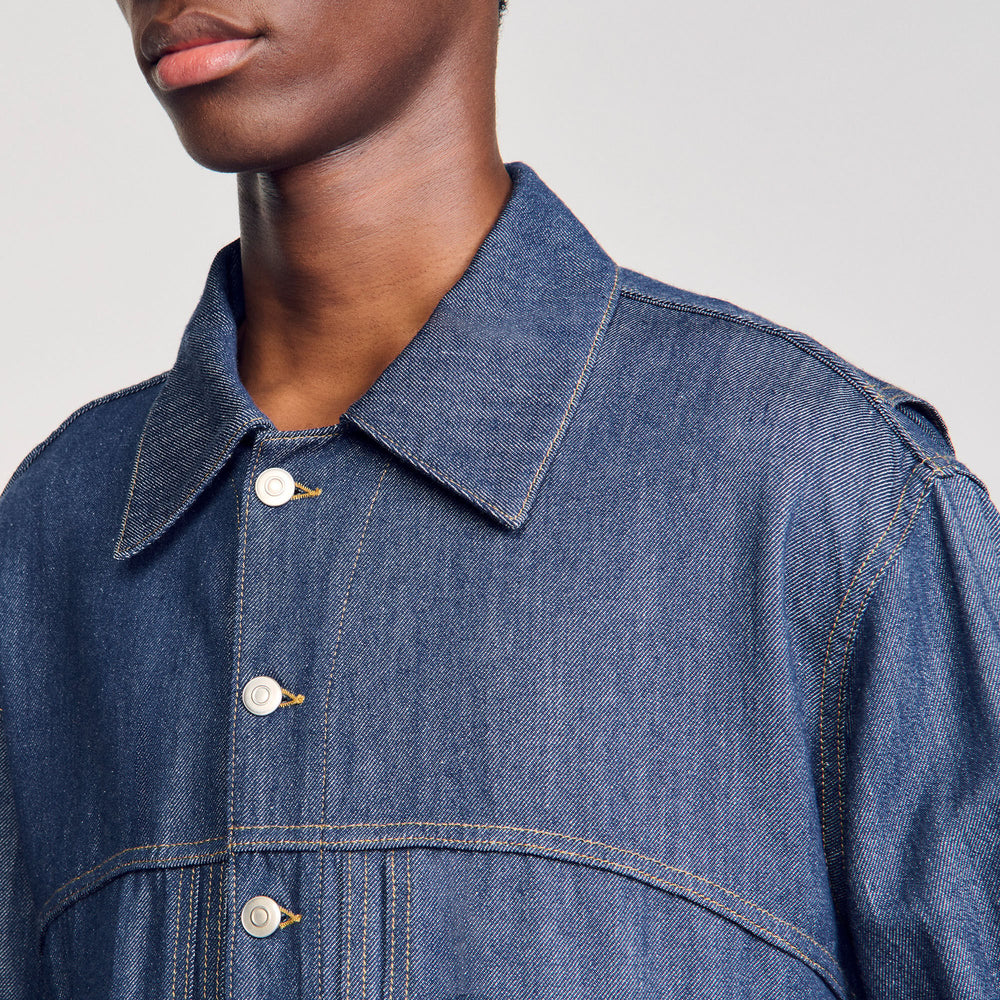 Chambray jacket Raw-Denim Sandro Men