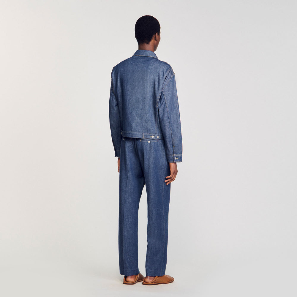 Chambray jacket Raw-Denim Sandro Men