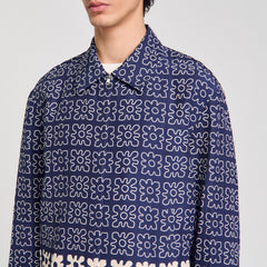 Jacket with floral motif Midnight Blue Sandro Men
