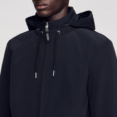 Zip-up hooded jacket Navy Blue Sandro Men