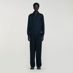 Casual zip-up jacket Navy Blue Sandro Men
