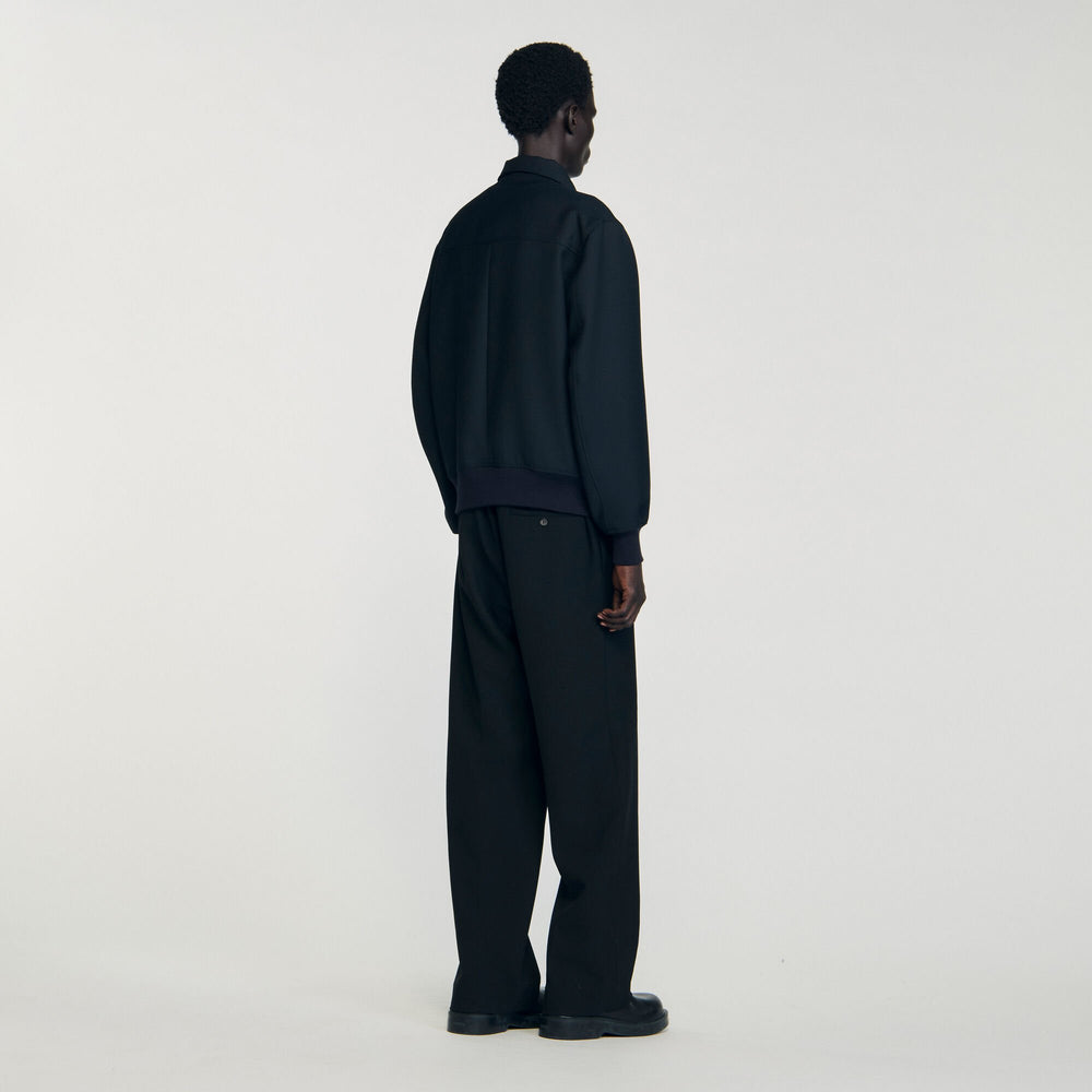 Casual zip-up jacket Navy Blue Sandro Men