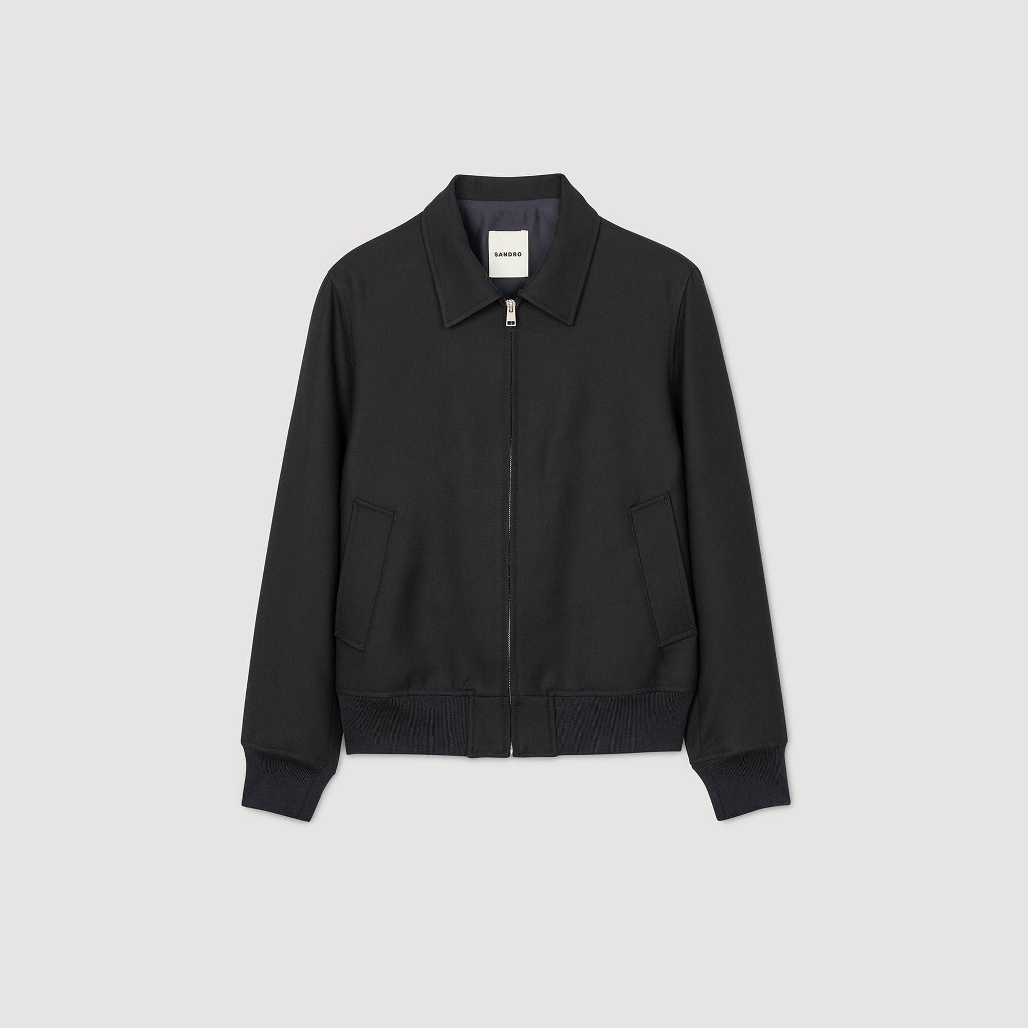 Casual zip-up jacket Navy Blue Sandro Men