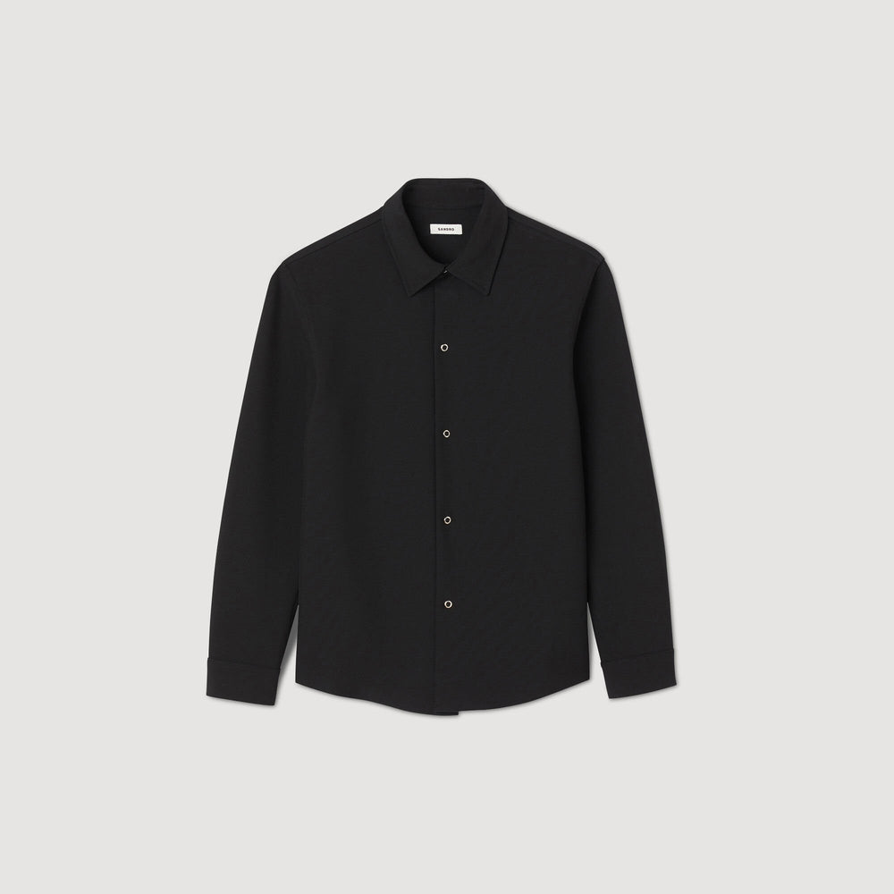Long-sleeved jersey shirt Black Sandro Men