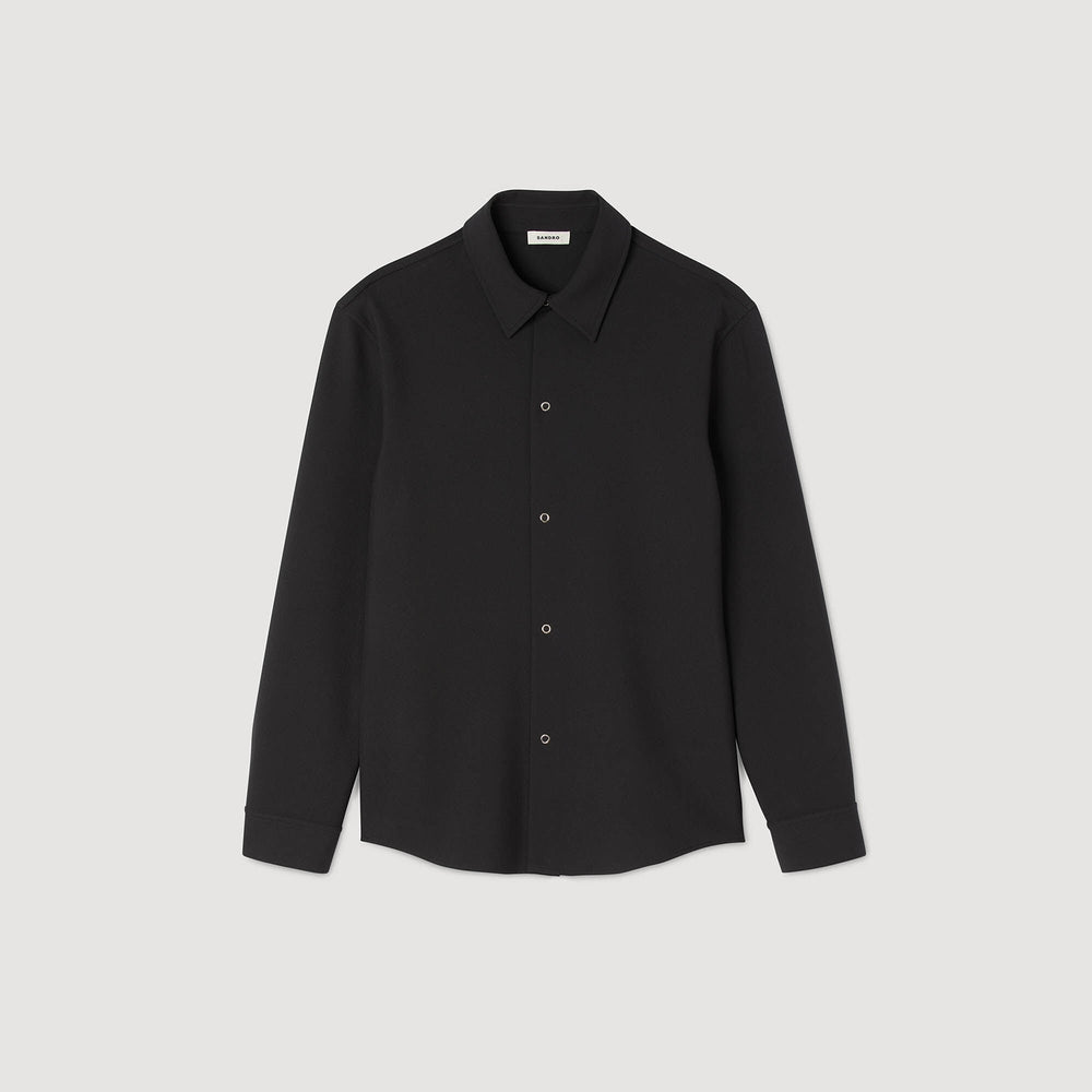 Long-sleeved jersey shirt Dark Grey Sandro Men