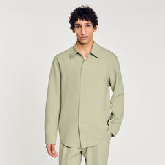 Long-sleeved jersey shirt Light Kaki. Sandro Men