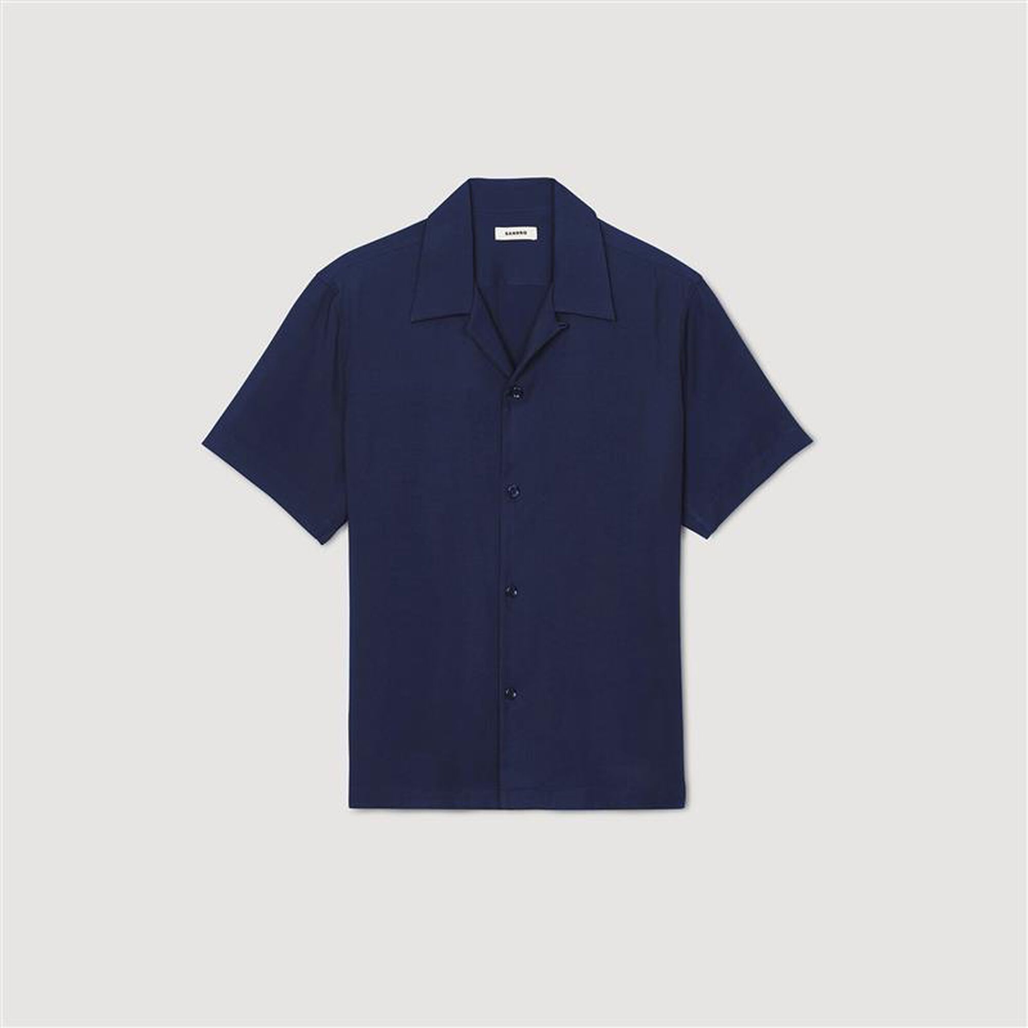 Shark collar shirt Midnight Blue Sandro Men
