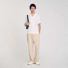Shark collar shirt Optic White Sandro Men