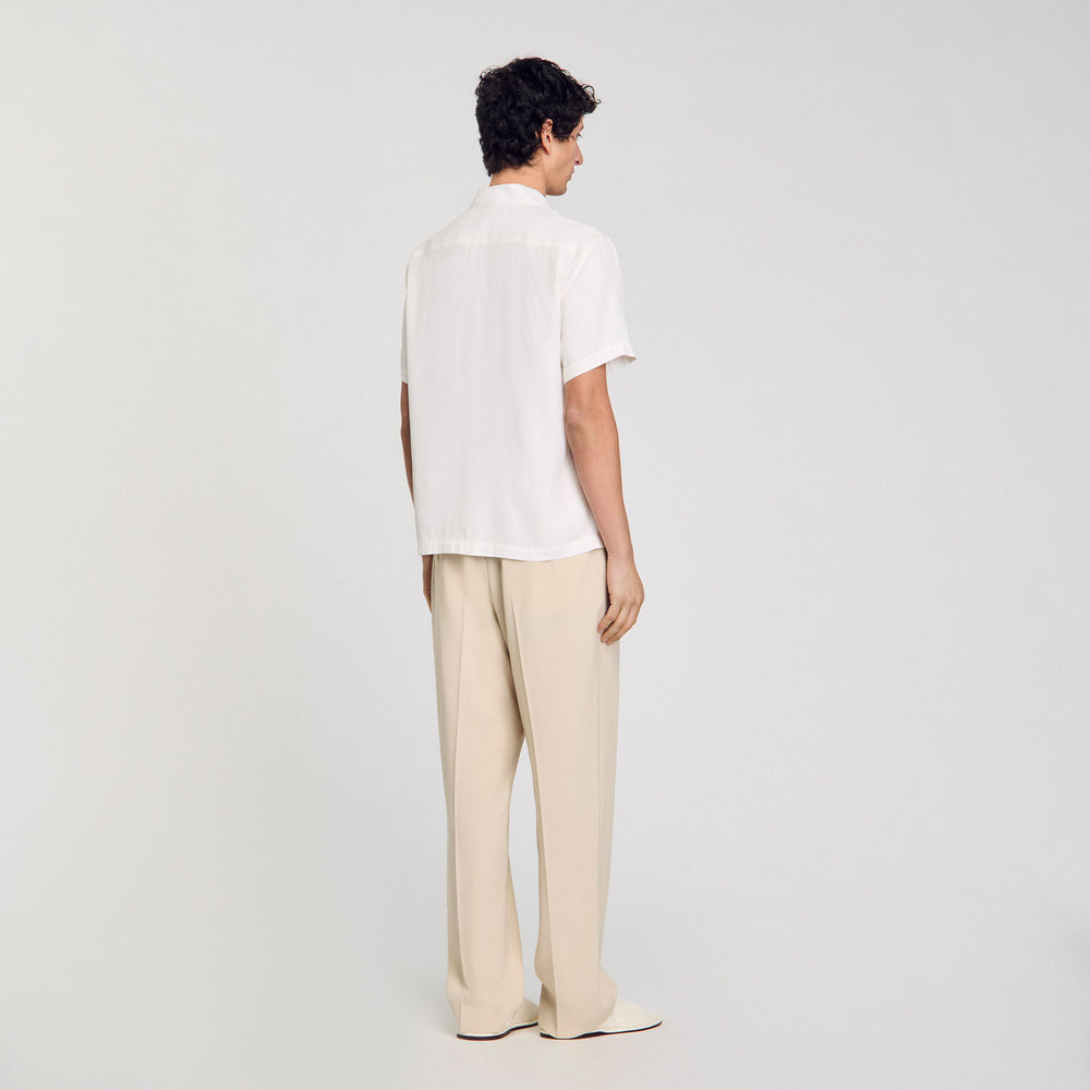 Shark collar shirt Optic White Sandro Men