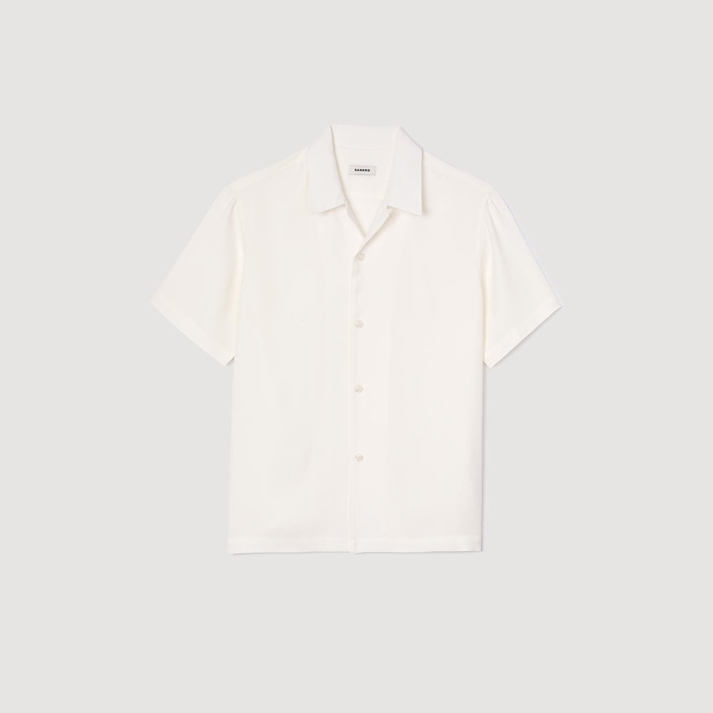 Shark collar shirt Optic White Sandro Men