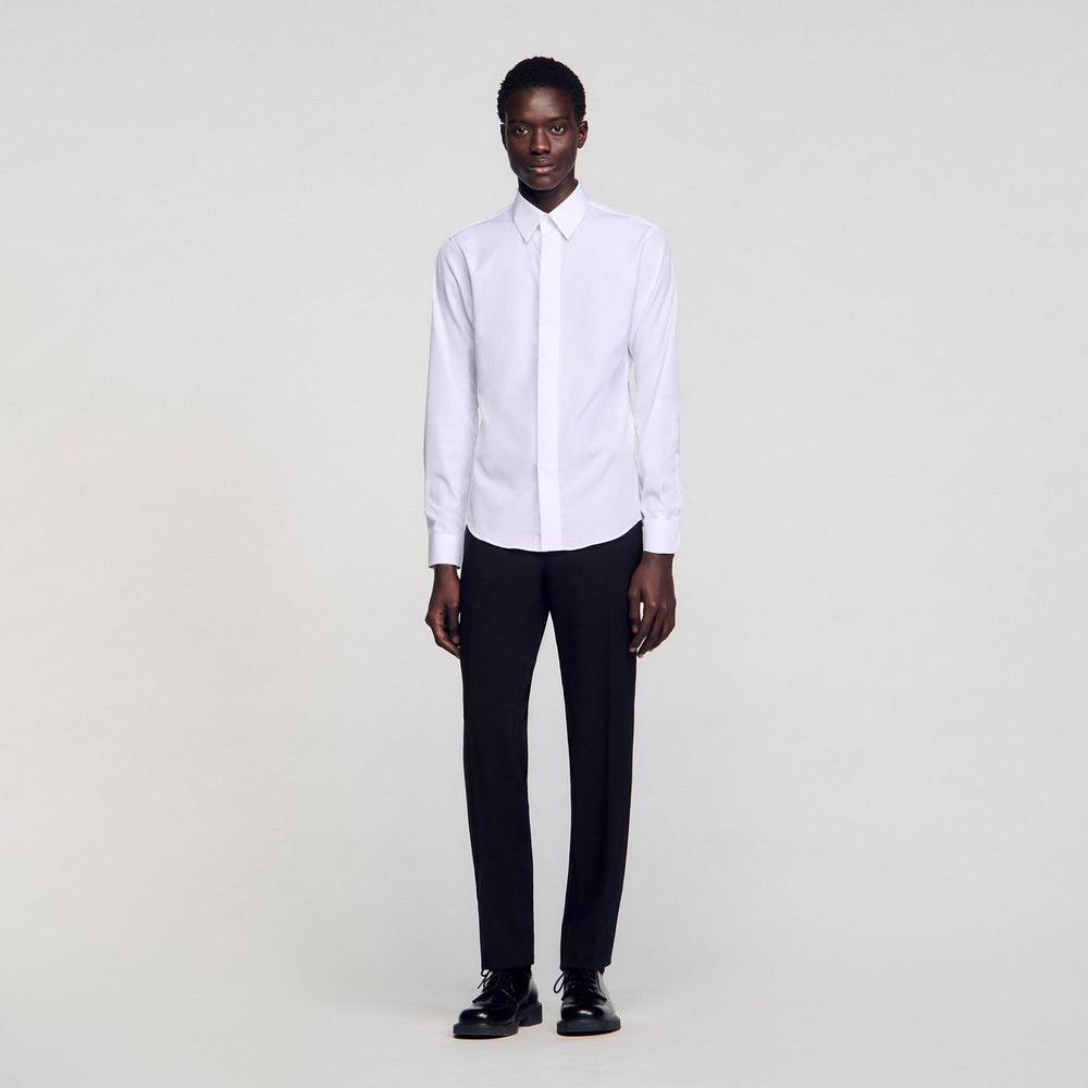 Cotton shirt White Sandro Men