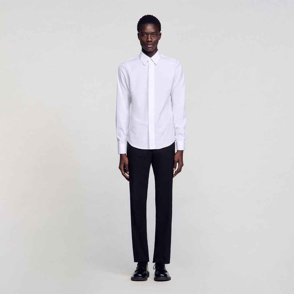 Cotton shirt White Sandro Men