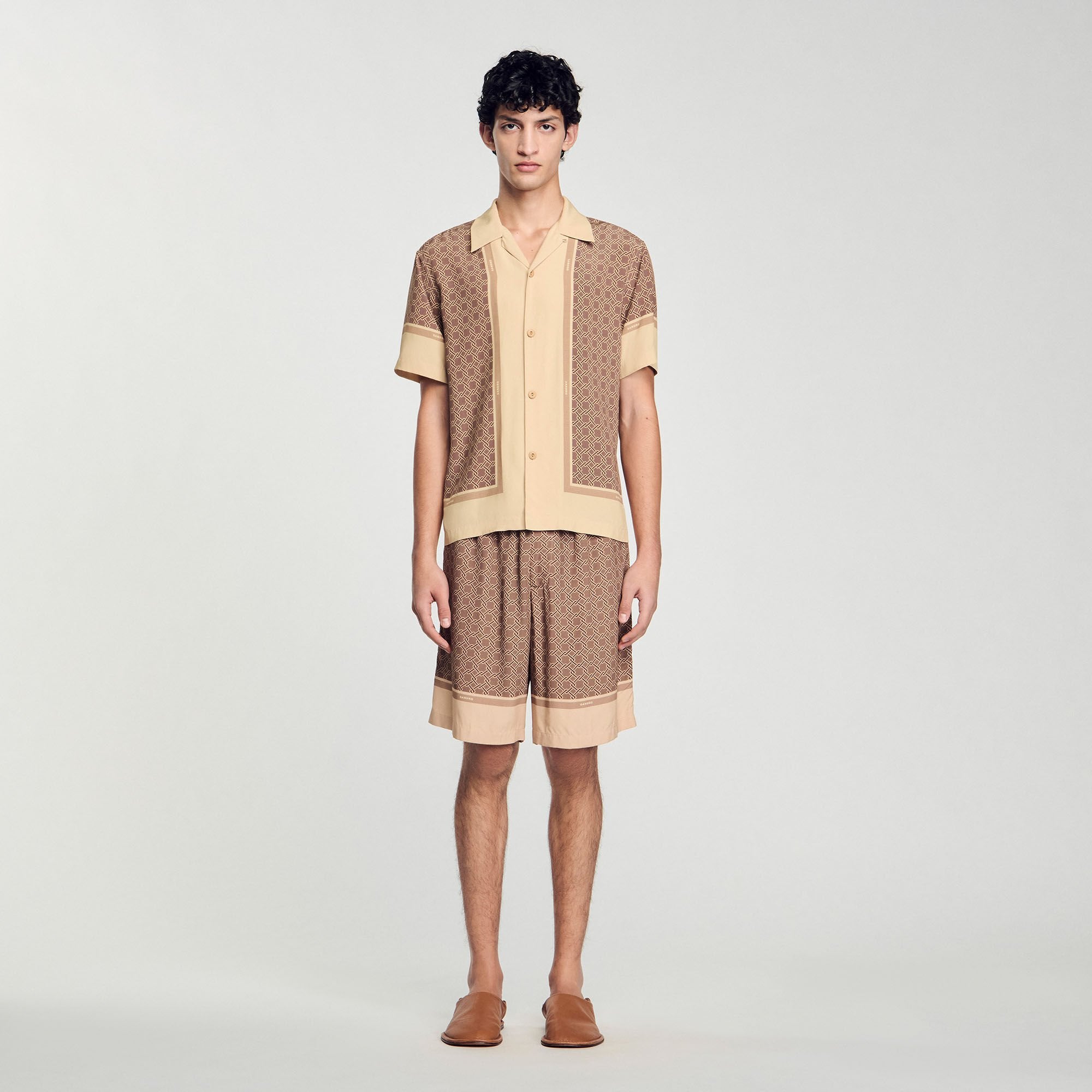 Short-sleeved patterned shirt Hazel Sandro Men
