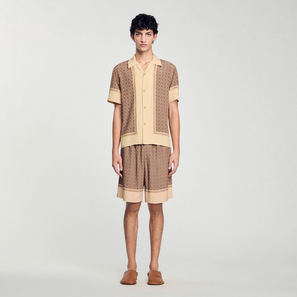 Short-sleeved patterned shirt Hazel Sandro Men