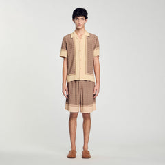 Short-sleeved patterned shirt Hazel Sandro Men