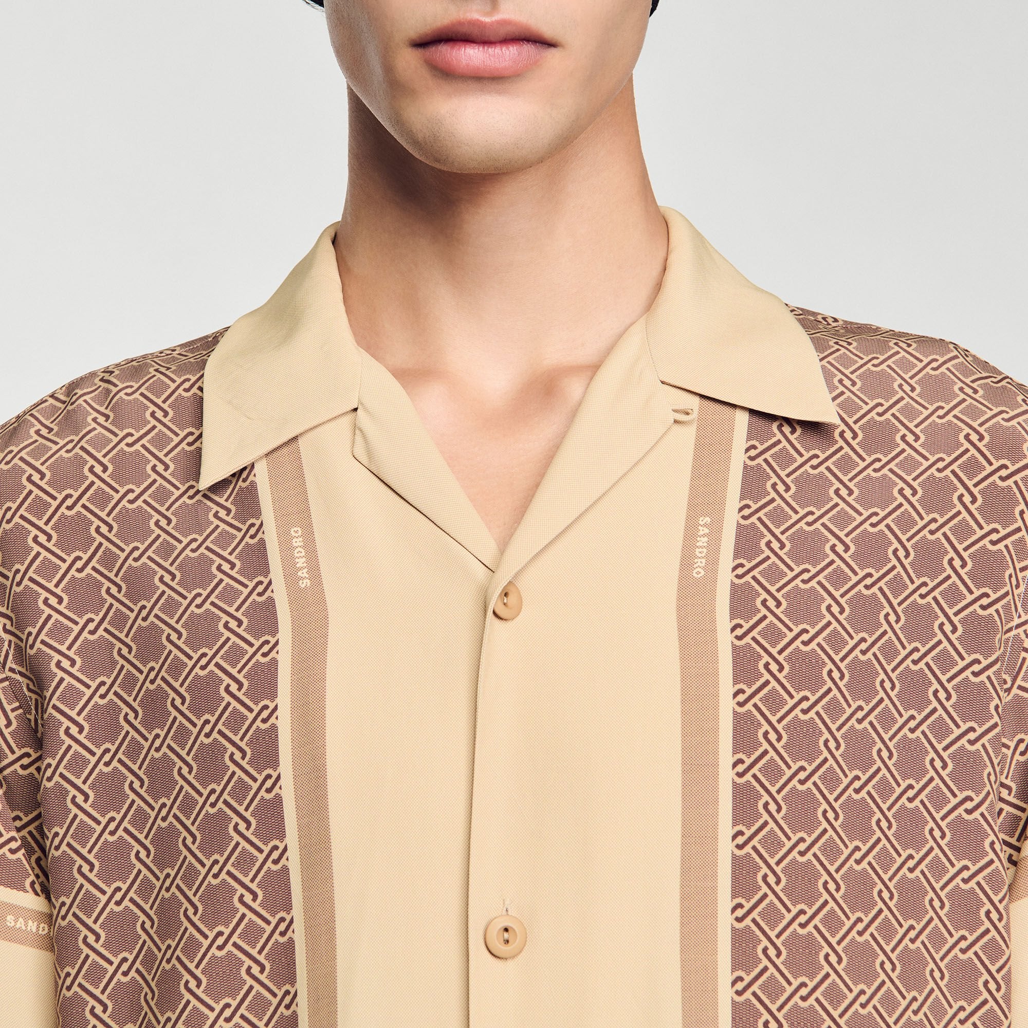 Short-sleeved patterned shirt Hazel Sandro Men