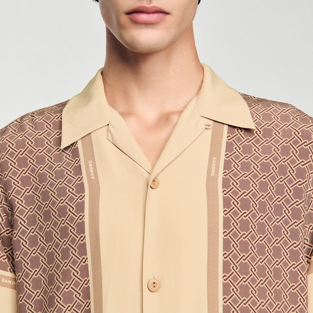 Short-sleeved patterned shirt Hazel Sandro Men